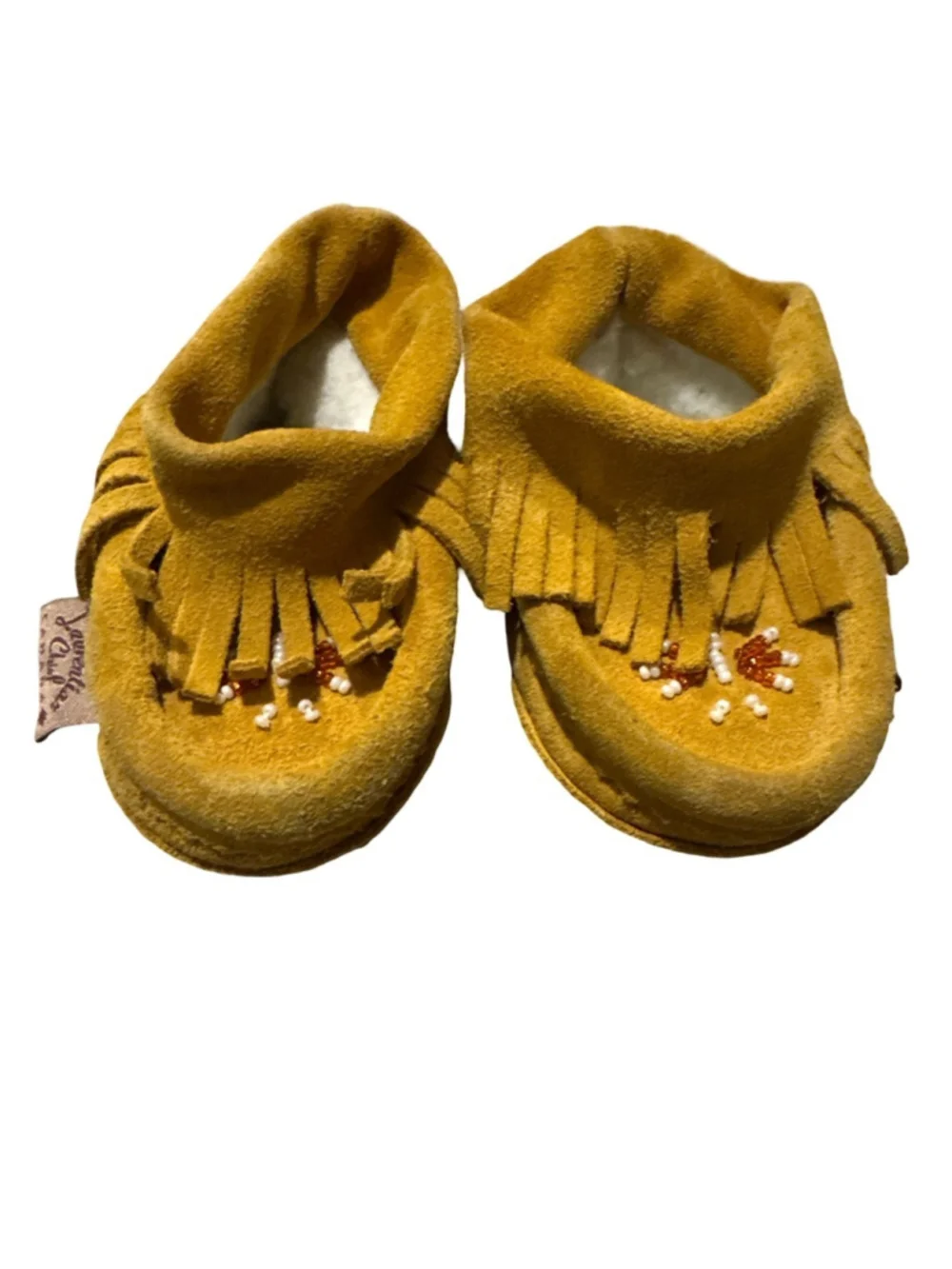 Cozy Mustard Moccasins for Kids